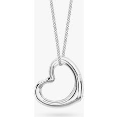 IBB 9ct White Gold Heart Pendant Necklace