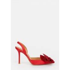 Karen Millen Diamante Floral Stiletto Heel Red