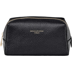 Leather Cosmetic Bags Aspinal of London Makeup Bag - Black