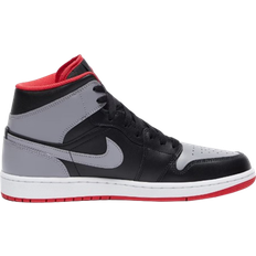 Nike Air Jordan 1 Trainers Nike Air Jordan 1 Mid M - Black/Fire Red/White/Cement Grey