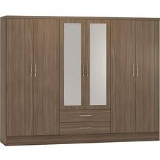 Brown Furniture SECONIQUE Nevada Rustic Oak Effect Wardrobe 230x182.5cm