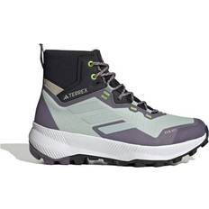 Silver - Women Hiking Shoes Adidas Terrex Mid Rain.Rdy W - Wonder Silver/Lucid Lemon