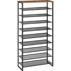 Hoobro EBF107XJ01 Rustic Brown/Black Shoe Rack 75x159cm