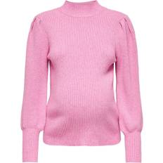 Only Mama High Neck Knitted Sweater Rose/Fuchsia Pink