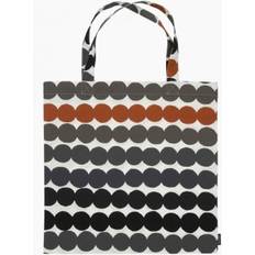 Marimekko White Grey and Chestnut Rasymatto Tote Bag