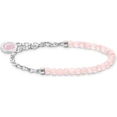 Thomas Sabo Member Charm Bracelet - Silver/Pink/Quartz