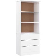 vidaXL Alta White Book Shelf 142cm