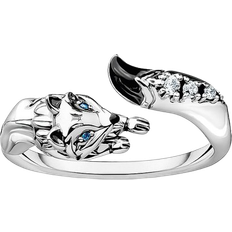Thomas Sabo Fox Ring - Silver/Black/Transparent/Blue