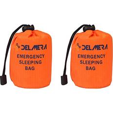 Emergency Blankets Delmera Emergency Survival Sleeping Bag Bivy Sack with Portable 2-Pack