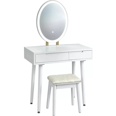 Costway Vanity Makeup White Dressing Table 40.6x80cm