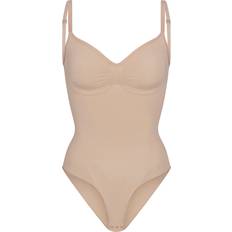 Beige Bodysuits SKIMS Seamless Sculpt Brief Bodysuit - Mica