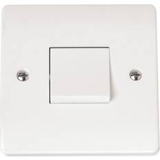 Click Scolmore Click 3 Pole Switch 10 Amp 1 Gang White PVC