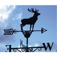 Poppy Forge Stag Weathervane Solid Steel W61 Black