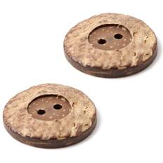 Buttons Hemline Assorted Novelty Wood Button 2 Pack