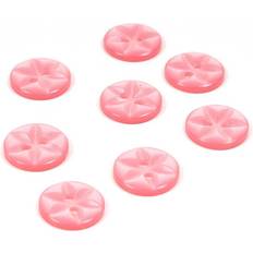Buttons Hemline Pink Basic Star Button 8 Pack
