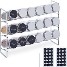 Relaxdays Space Rack with 18 Spice Jars
