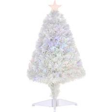 Christmas Trees on sale Homcom Prelit Artificial White Christmas Tree 80cm