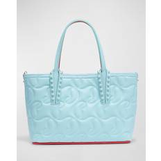 Christian Louboutin Women Totes & Shopping Bags Christian Louboutin Womens Blue Cabata Logo-embossed Mini Leather Tote bag 1 Size