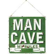 La Hacienda Man Cave My Rules Slogan Steel