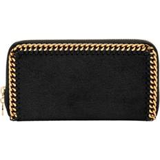 Stella McCartney Falabella Shaggy Faux Leather Wallet - Black - 01