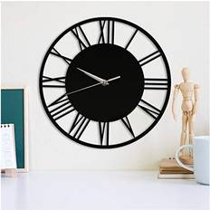 Ebern Designs WALPLUS 30cm11.8" Diameter Acrylic Gloss Roman Clock Stylish Livin