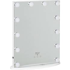 White Makeup Mirrors Homcom Hollywood Mirror with Lights