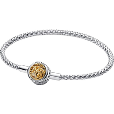 Pandora Game of Thrones House Sigil Clasp Moments Studded Chain Bracelet - Silver/Gold