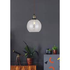 Loxton Lighting Vintage Smoked Globe Pendant Lamp