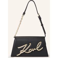 Karl Lagerfeld Bags Karl Lagerfeld K/signature Medium Shoulder Bag, Woman, Black/Gold, Size: One size One size