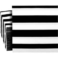 Blue Panda 150PC Luncheon Cocktail Napkins Disposable Party Supplies 2-Ply Black White Multi