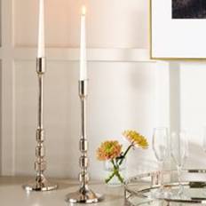 Pacific Lifestyle Small Shiny Nickel Candlestick