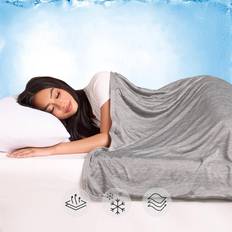 OHS Cooling Summer Soft Absorbs Body Heat Blankets Grey