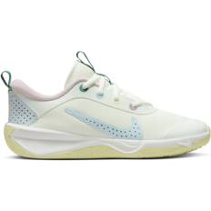 White Indoor Sport Shoes Nike Omni Multi-Court GS - Summit White/Citron Tint/Mineral Teal/Cobalt Bliss