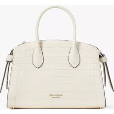 Kate Spade Bags Kate Spade Knott Croc-Embossed Medium Zip-Top Satchel, Halo White One Size