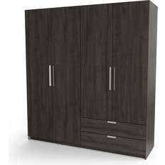 Zipcode Design Craigwood Black Wardrobe 178.1x191.5cm