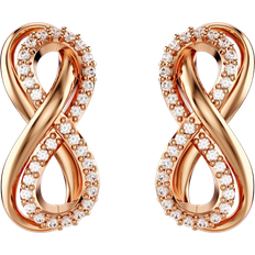 Swarovski Hyperbola Stud Earrings - Rose Gold/Transparent