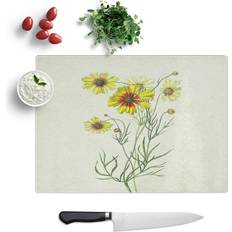 Yellow Chopping Boards East Urban Home Illustration Flowers Chopping Board