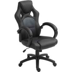 Gaming Chairs Vinsetto Executive Racing Swivel Gaming Office Chair PU Leather Computer Desk - Grey