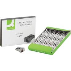 Silver Pen Accessories Q-CONNECT Metal Pencil Sharpener 20-pack