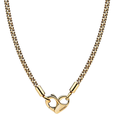 Pandora Gold Plated Necklaces Pandora Moments Studded Chain Necklace - Gold