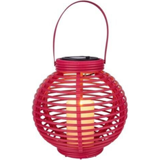 Candle Solar Decoration Pink/Orange Lantern 20cm