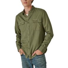 Lucky Brand Lived-In Long Sleeve Utility Shirt - Deep Lichen Green