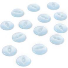 Hemline Baby Blue Basic Fish Eye Button 13-pack