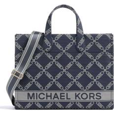 Michael Kors Gigi Large Empire Logo Jacquard Tote Bag - Navy Multi