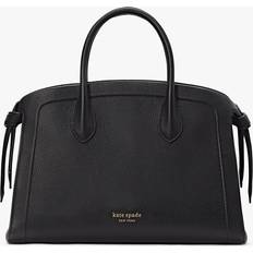 Kate Spade Messenger Bags Kate Spade Knott Pebbled Leather Zip Top Satchel Black