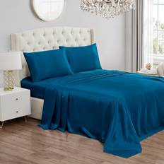 Juicy Couture Satin Bed Sheet Blue (274.3x259.1cm)