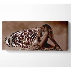 Happy Larry Wrapped Brown Framed Art 101.6x40.6cm