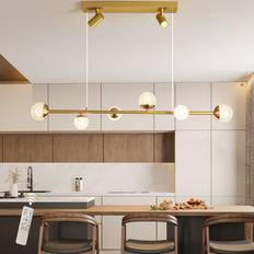 Blue Elephant 8-Light Kitchen Island Linear Pendant Lamp