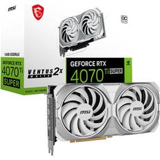 16 GB Graphics Cards MSI GeForce RTX 4070 Ti SUPER Ventus 2X White OC HDMI 3xDP 16GB