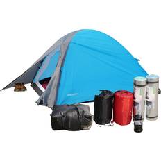 4-season Tent Tents Gr8 Garden 2 Person Camping Starter Set 2 x sleeping bags 2 x Mats 1 x Tent 1 x Lantern